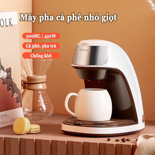 Máy pha cà phê Máy pha cà phê nhỏ giọt bán tự động phong cách mỹ Máy pha trà di động 300ml 450w mỹ máy pha cafe mini