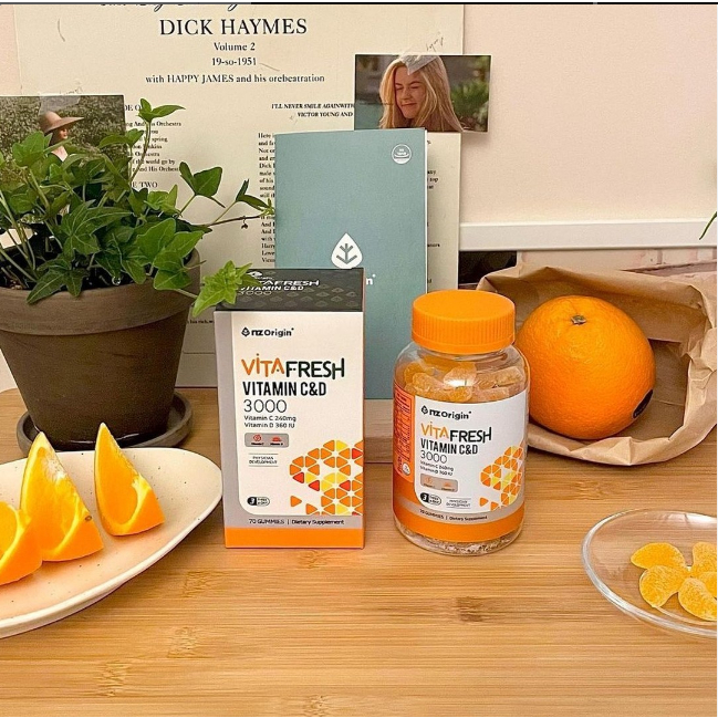 Kẹo Dẻo Vitamin C&D  3000 Vita Fresh Tăng Đề Kháng, Hỗ Trợ Làm Sáng Da, Chắc Xương