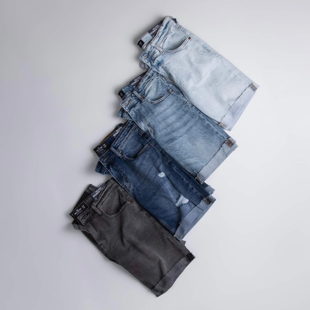 Quần Short Jean Nam Cao Cấp Hollister - Chất co Dãn - Thời trang, Phong Cách, Cá Tính