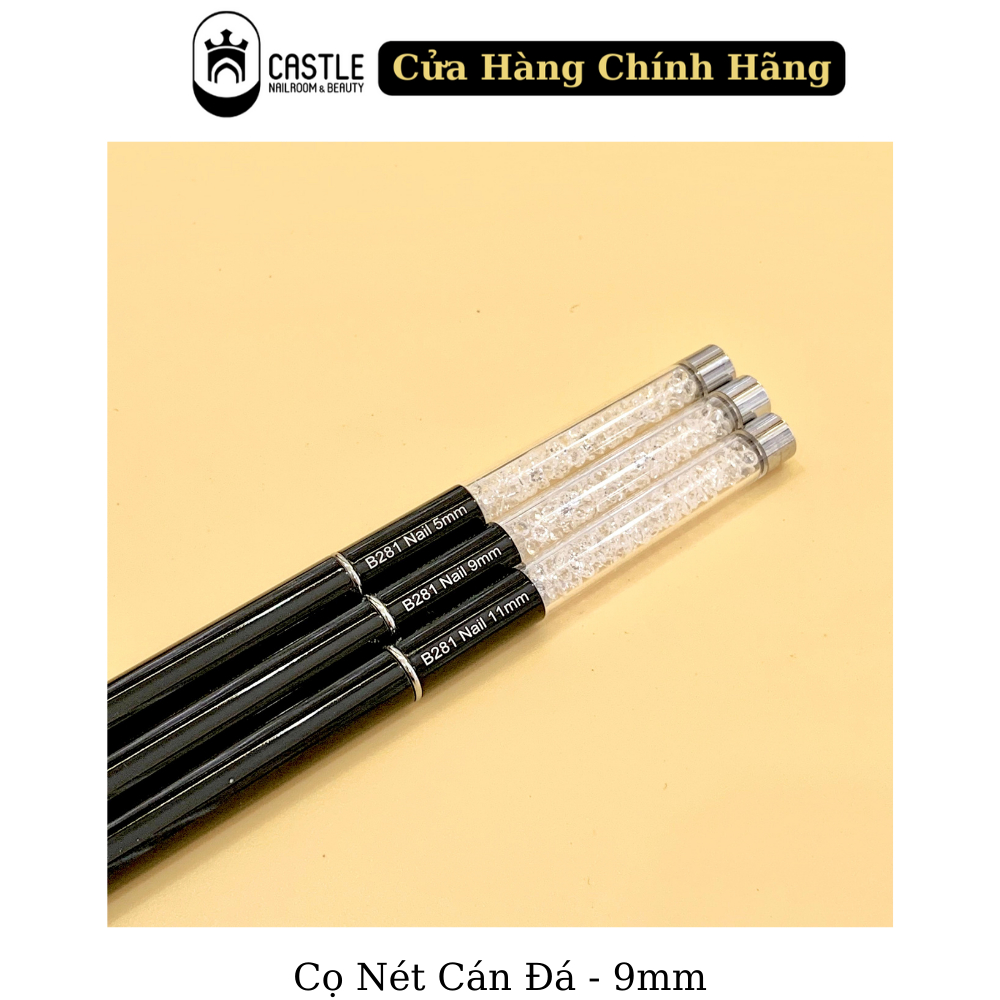Cọ Vẽ Nét Cán Đá 3 Cỡ 5mm 9mm 11mm