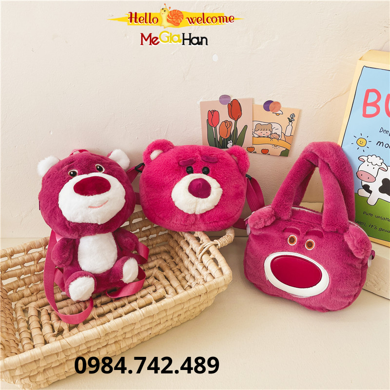 Balo Gấu  Dâu Balo Cho Bé Hoạt Hình Nhồi Bông Dễ Thương