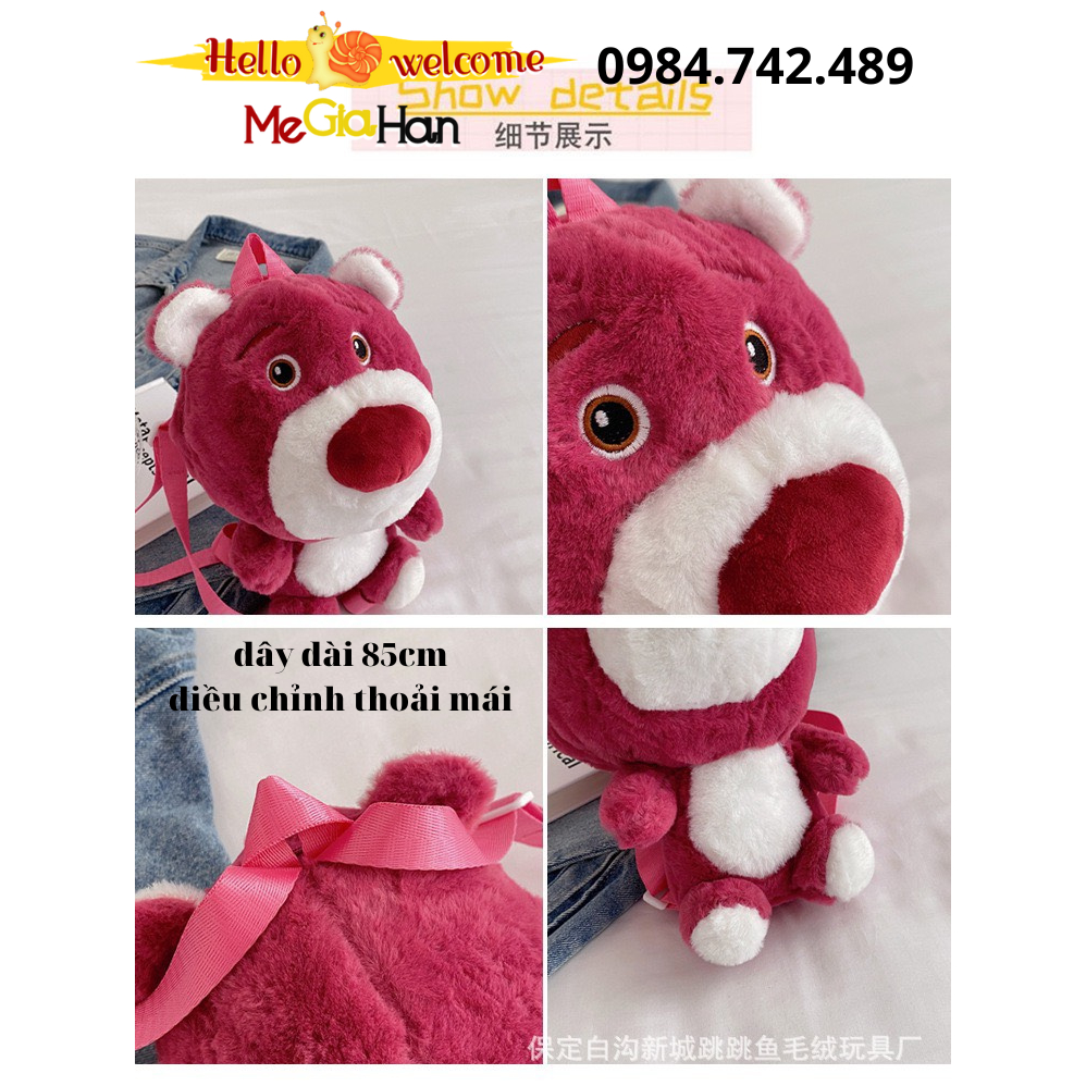Balo Gấu  Dâu Balo Cho Bé Hoạt Hình Nhồi Bông Dễ Thương