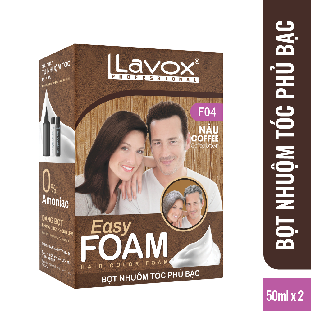 Bọt Nhuộm Tóc Phủ Bạc Easy Foam Lavox