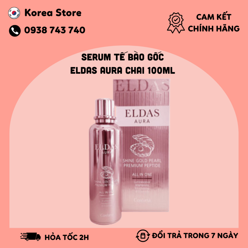 Serum Tế bào gốc Eldas Aura chai 100ml Hàn Quốc