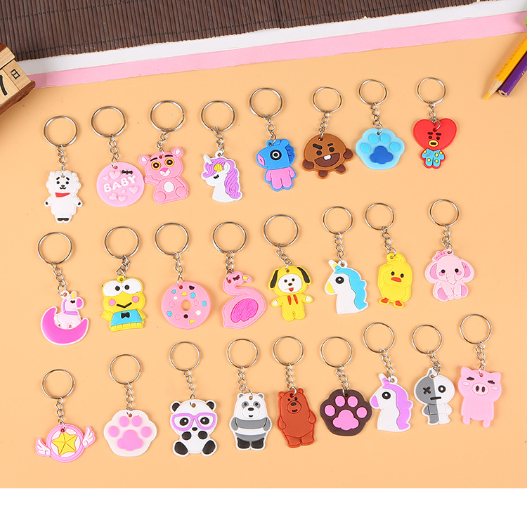 Set 10 Móc Khóa Hoạt Hình Dễ Thương Mẫu Mới, Quà Tặng Giá Rẻ 1K Giá Sỉ Bukao