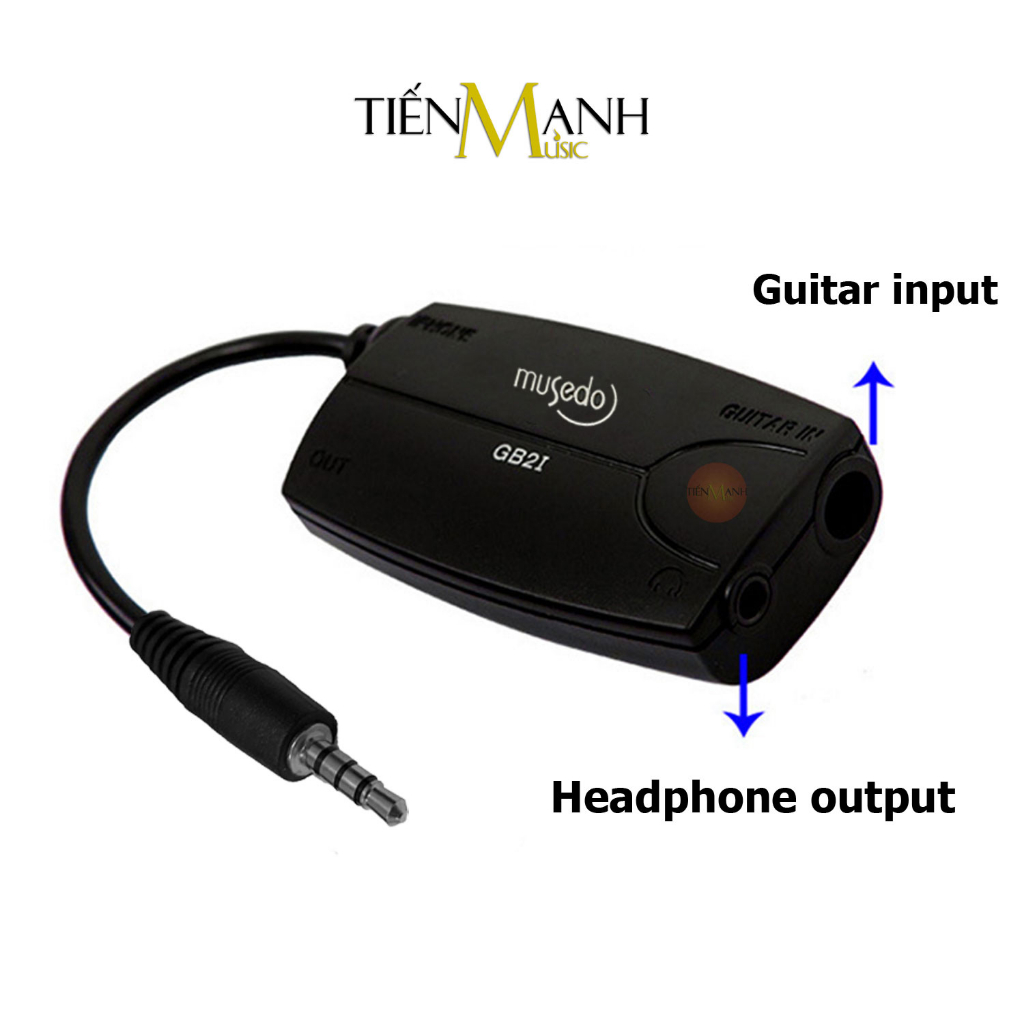 Thiết Bị Thu Âm, LiveStream Musedo GB2i (Cherub) Cho Nhạc Cụ, Guitar Kết Nối Điện Thoại, Smartphone