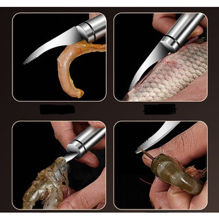 Dụng cụ bóc vỏ tôm 2 đầu đa năng (Làm lòng, bóc vỏ tôm, lấy chỉ tôm, đánh vảy cá... siêu nhanh)