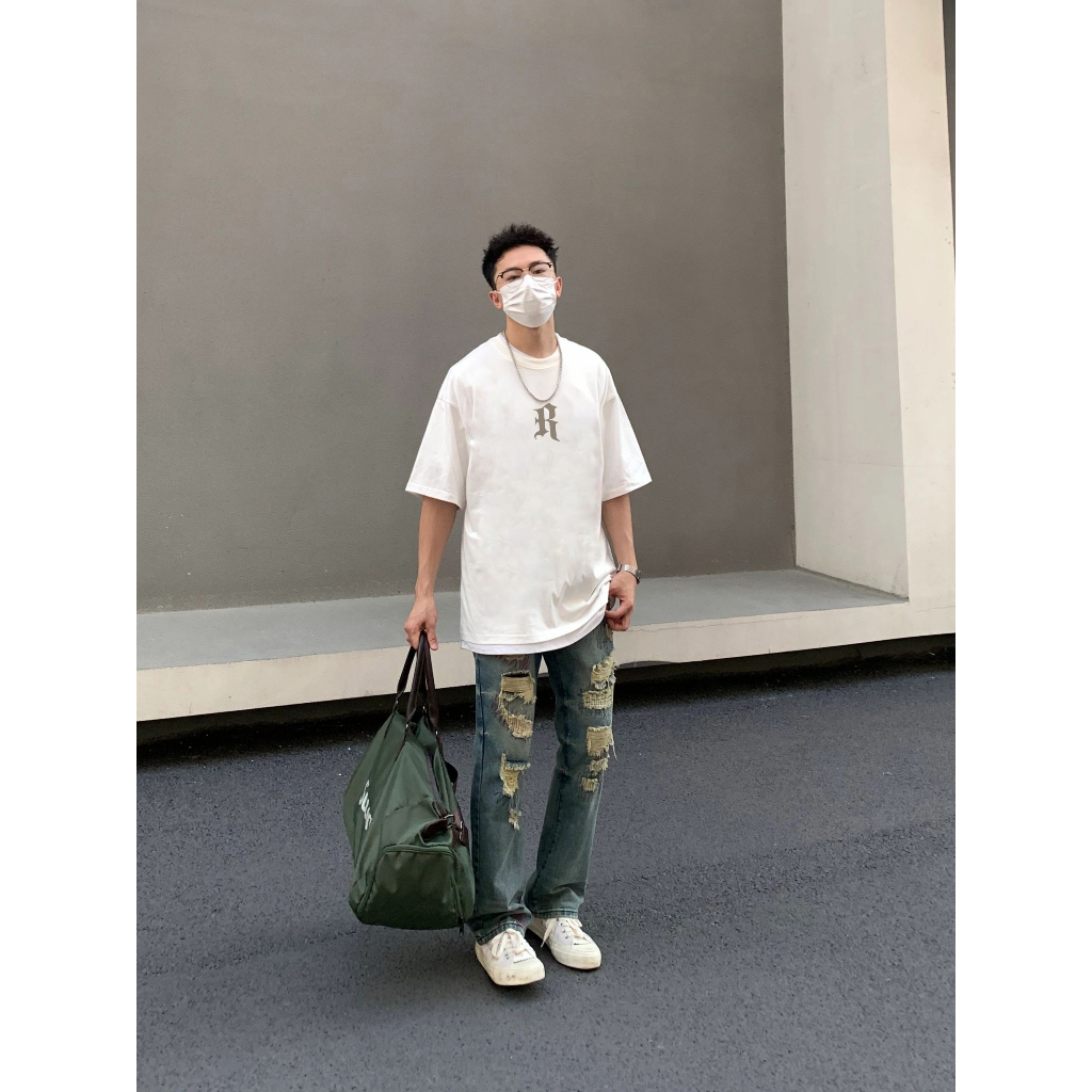 Áo Thun cotton Ngắn Tay Cổ Tròn Dáng Rộng Thời Trang Mùa Hè Cho Nam