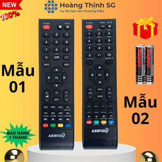  Remote điều khiển tivi Asanzo Mẫu 01 điều khiển TV Asanzo Mẫu 02 - Tặng kèm pin 