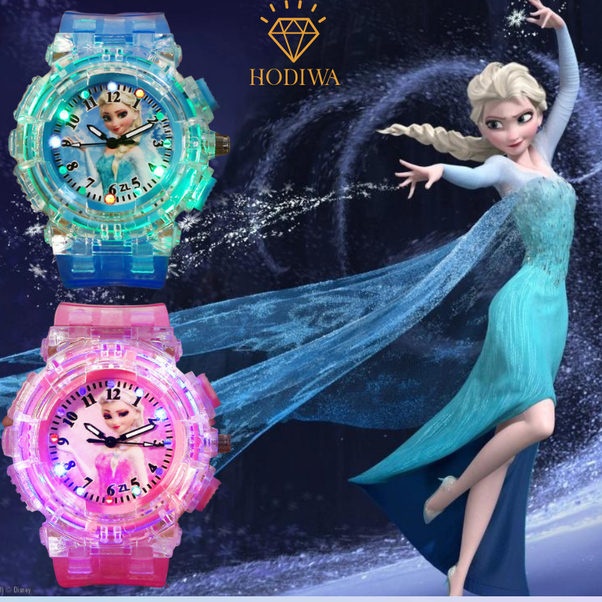 Đồng hồ đeo tay HODIWA gấu dâu lotso,elsa,mèo kitty,siêu nhân người nhện,marvel làm quà sinh nhật cho bé trai bé gái-M1