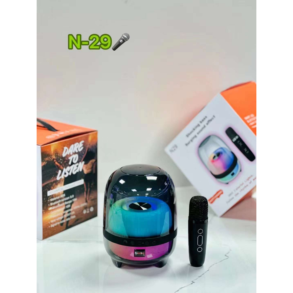 LOA VÀ MICRO KHÔNG DÂY BLUTOOTH MINI XÁCH TAY HÁT KARAOKE TẠI GIA, ĐI DU LỊCH- NHIỀU MÀU SẮC, ÂM THANH SỐNG ĐỘNG N29