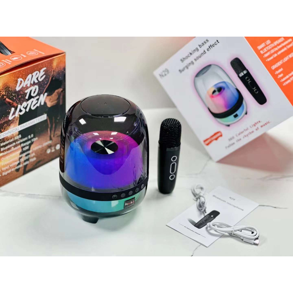 LOA VÀ MICRO KHÔNG DÂY BLUTOOTH MINI XÁCH TAY HÁT KARAOKE TẠI GIA, ĐI DU LỊCH- NHIỀU MÀU SẮC, ÂM THANH SỐNG ĐỘNG N29