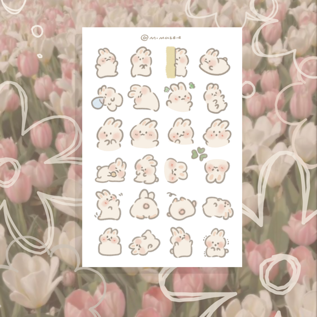 TOKKI STICKER | Sticker Thỏ Moze design