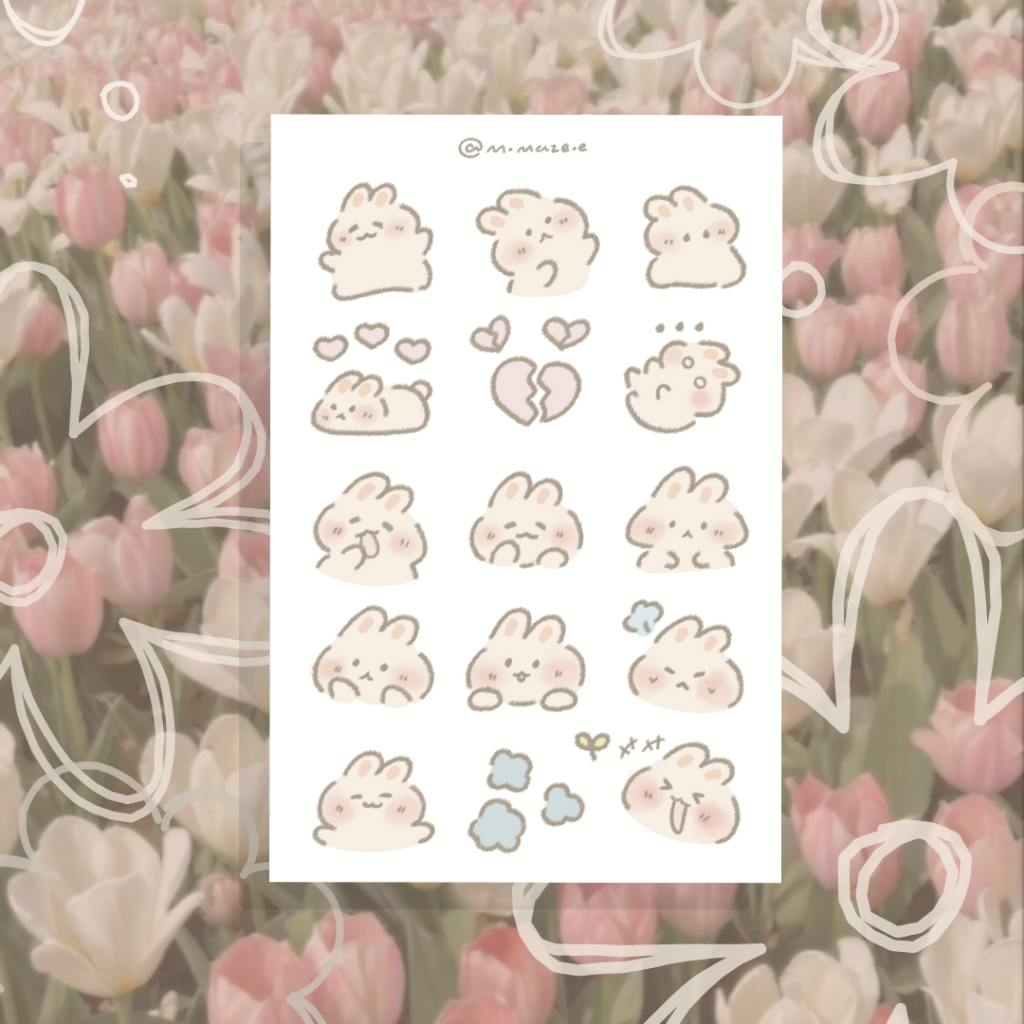 TOKKI STICKER | Sticker Thỏ Moze design