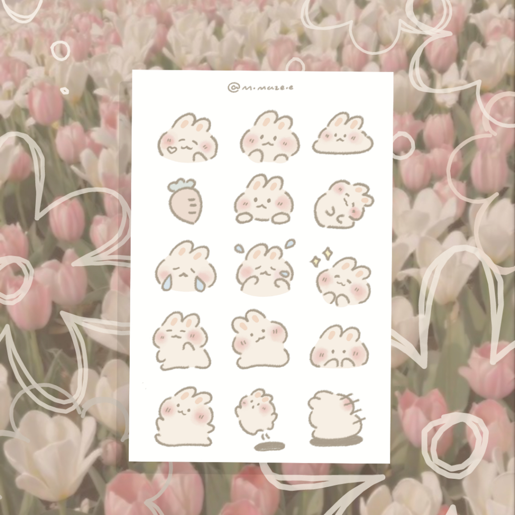 TOKKI STICKER | Sticker Thỏ Moze design