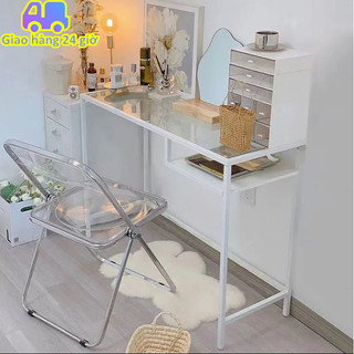 Ghế gấp đơn giản Ghế acrylic trong suốt trong suốt Ghế Acrki chống trầy trong suốt Hàn Quốc