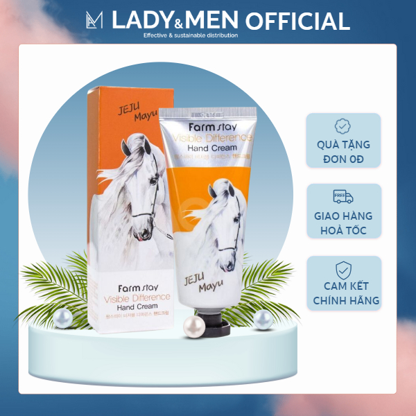 Kem dưỡng da tay Farmstay 100g chiết xuất từ ngọc trai đen dưỡng sáng da tay - Hàng chính hãng - Lady & Men Viet Nam