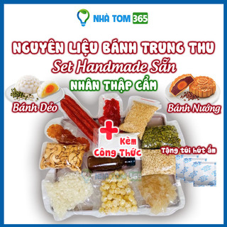 Nguyên liệu làm bánh trung thu thập cẩm, Set Nguyên liệu nhân bánh trung thu tự chọn 12 chiếc - 150g - Nhatom365