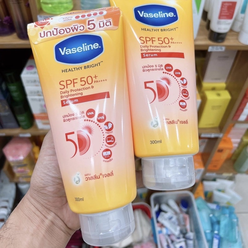 Sữa dưỡng thể chống nắng Vaseline 50x 300ml Thái Lan -Dưỡng Trắng body Gấp 50 Lần Dưỡng Ẩm doudlishop