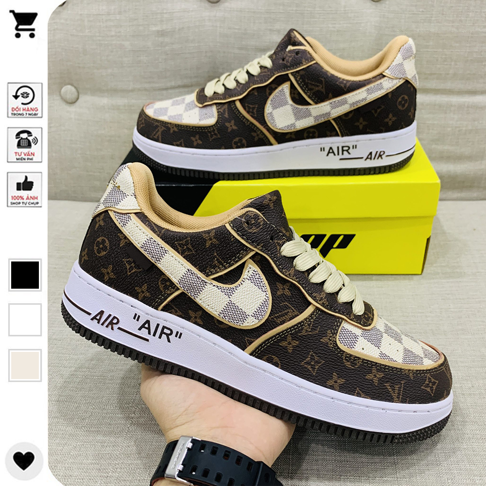 Giày_Nike AF1 LV Nam Nữ, Giày Air Force 1 LV Hothit Hàng Cao Cấp Full Box Hãng