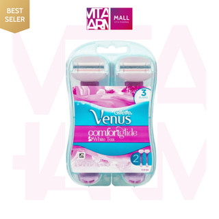 Bộ 2 dao cạo cho nữ có đầu bơ gillette Venus comfortglide white tea venus spa 3 blades