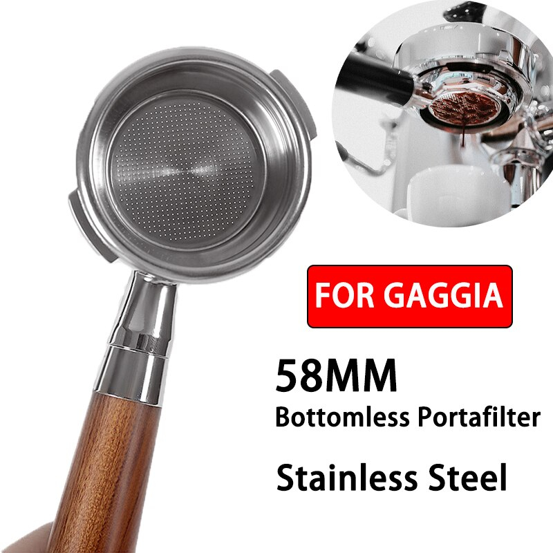 Bottomless Portafilter GAGGIA -Tay cầm không đáy cho máy Gaggia 58mm,Tay Pha Cà Phê Không Đáy GAGGIA
