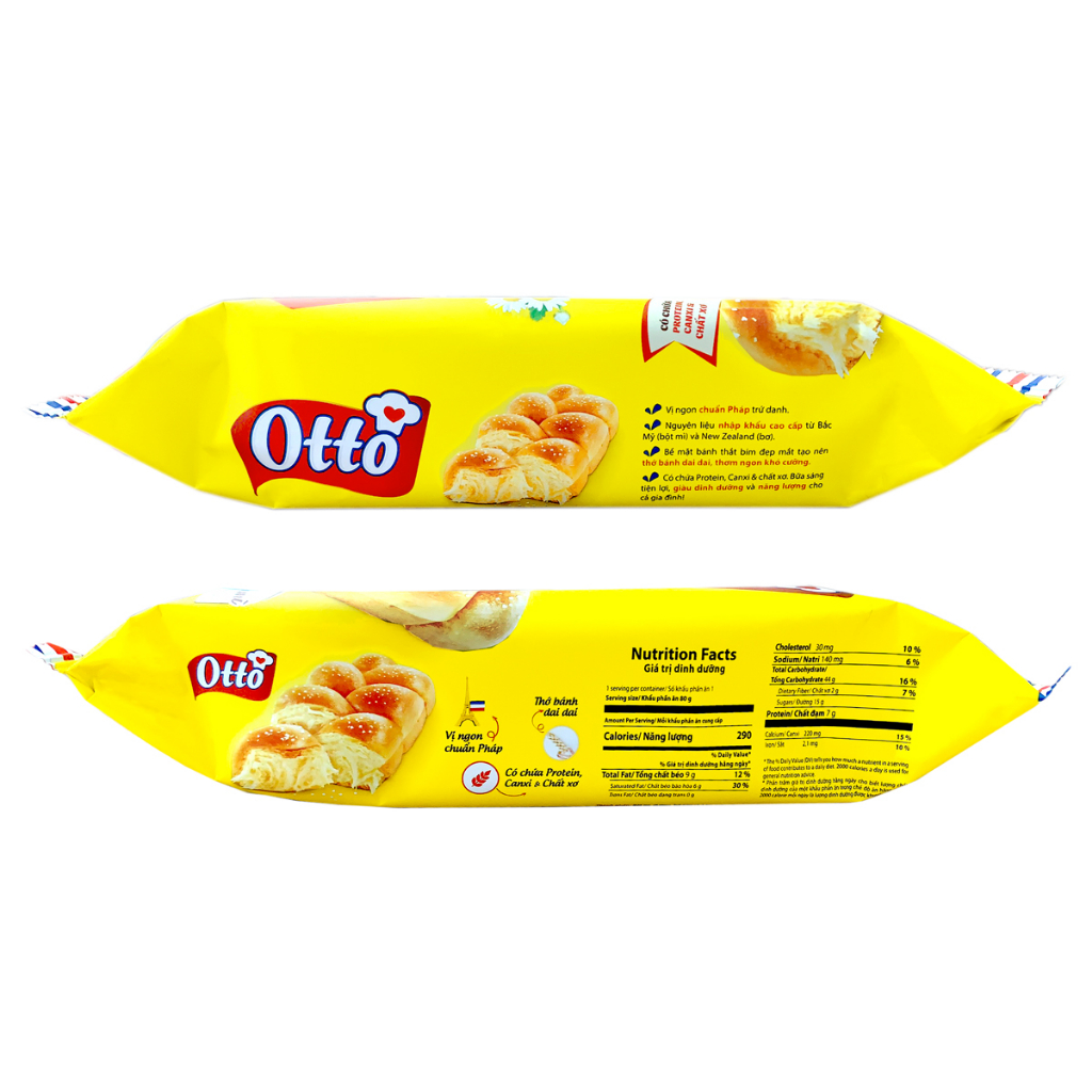 CHÍNH HÃNG Bánh mì Hoa Cúc Mini Otto - Otto Mini Brioche Tressée 80g