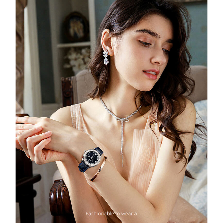Đồng hồ nữ chính hãng IW Carnival IW593L-2,Kính sapphire,chống xước,Chống nước30m,BH24 tháng,Máy điện tử(pin),dây da
