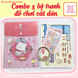Món quà tặng bé-Combo 5 bộ tranh cắt dán thủ công