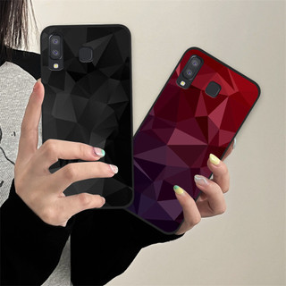 Ốp lưng Samsung Galaxy A8 Star / A9 Star đường kẻ kim cương màu sắc, ốp thời trang viền dẻo