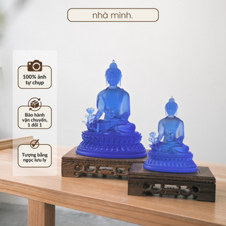  Tượng Phật Dược Sư Nhà Mình cao 12cm và 19cm bằng liuli cao cấp 