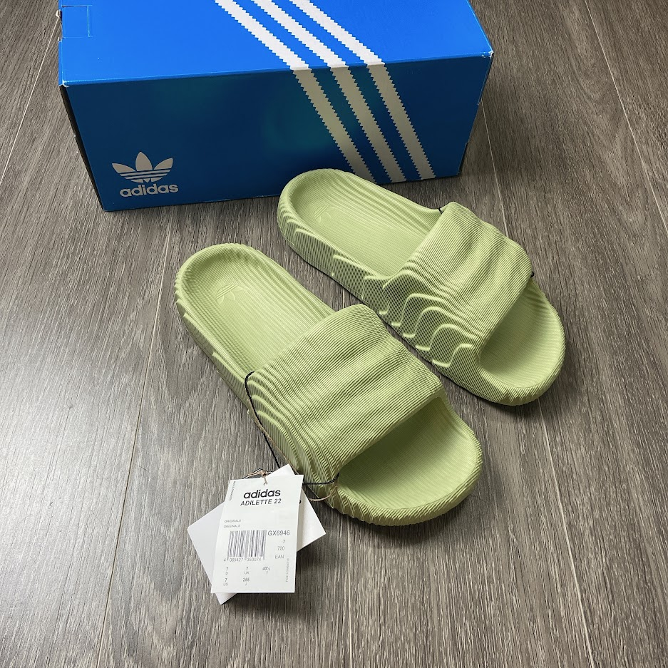 Dép Adidas Adilette 22 Nam Nữ, Dép Quai Ngang Adilette 22 Đúc Nguyên Khối Bền Đẹp Không Thấm Nước Full Box Hãng