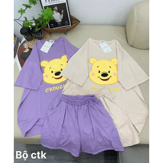 [ Rẻ vô địch ] Set bộ đùi chất cotton su - gấu poool