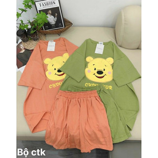 [ Rẻ vô địch ] Set bộ đùi chất cotton su - gấu poool