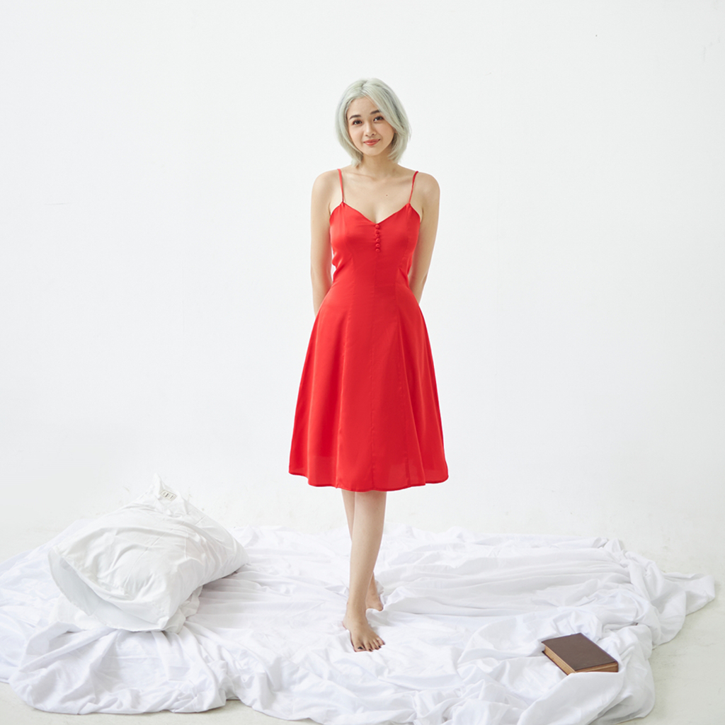 VIBES Váy ngủ lụa cao cấp Candy Lady Dress