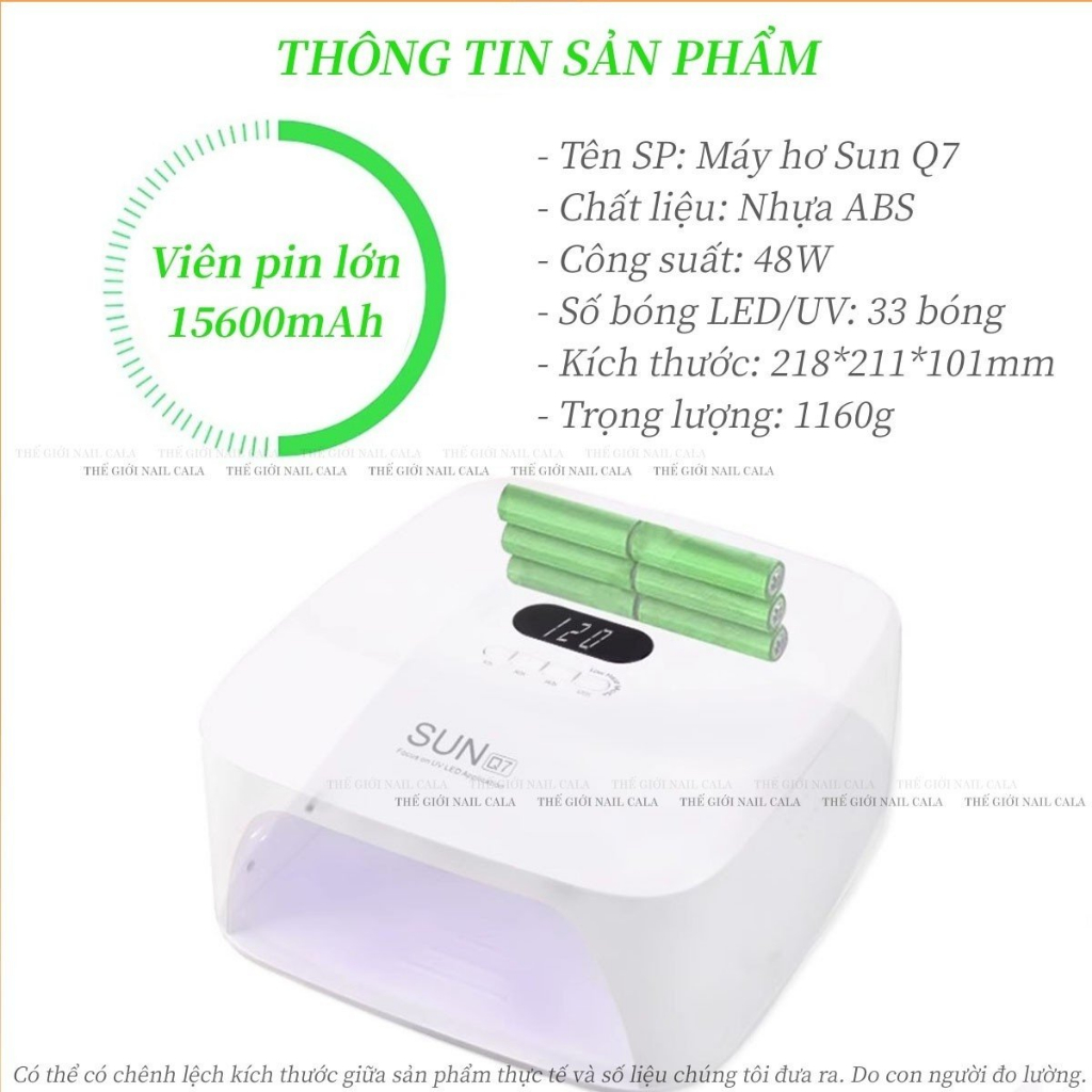 Máy hơ SUN Q7 chính hãng - Máy làm nail chuyên dụng - Đa Năng - Máy hơ tích Điện -Bền bỉ