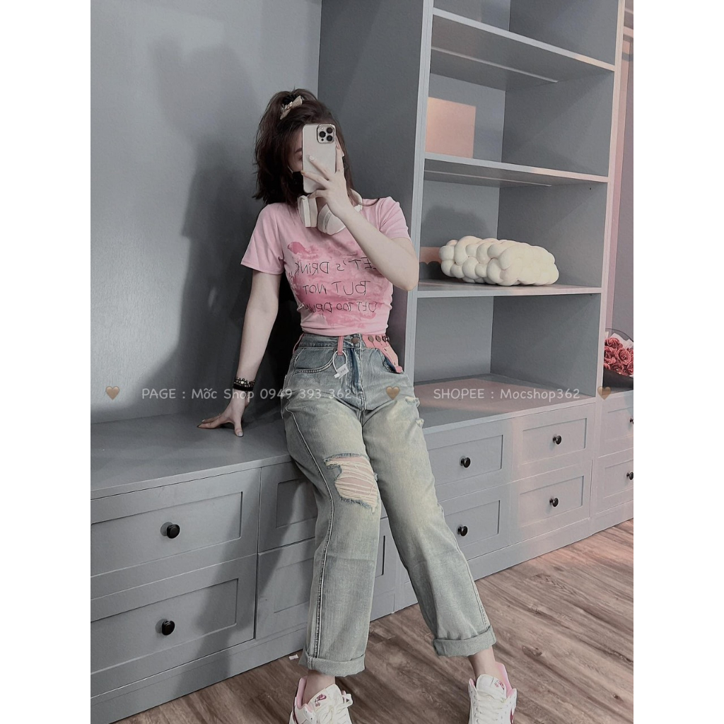 Áo Phông Babytee Dáng Rộng Tay Lỡ  Cô Tròn Ngắn Tay Vẩy Sơn Chữ Ngực Bigsize