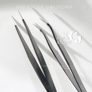Nhíp đen gắp đá, sticker,...