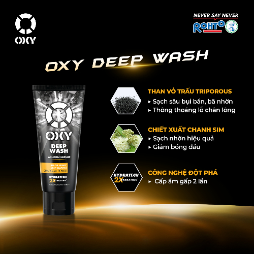 Bộ Kit Du lịch sạch sâu toàn diện Oxy Deep Travel Set (Kem rửa mặt 25g + Dầu gội 50g + Sữa tắm 50g)