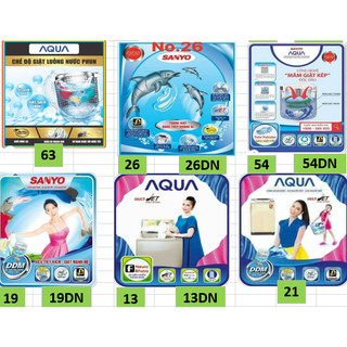 Tem Dán Máy Giặt Aqua & Sanyo (Nhiều Mẫu Để Lựa Chọn)