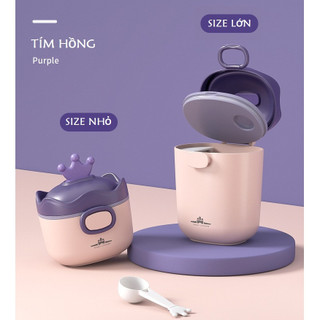 Hộp đựng sữa bột kèm muỗng cho mẹ bỉm mang đi chơi