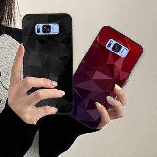 Ốp lưng Samsung Galaxy S8 / S8 Plus / S8+ đường kẻ kim cương màu sắc, ốp thời trang viền dẻo
