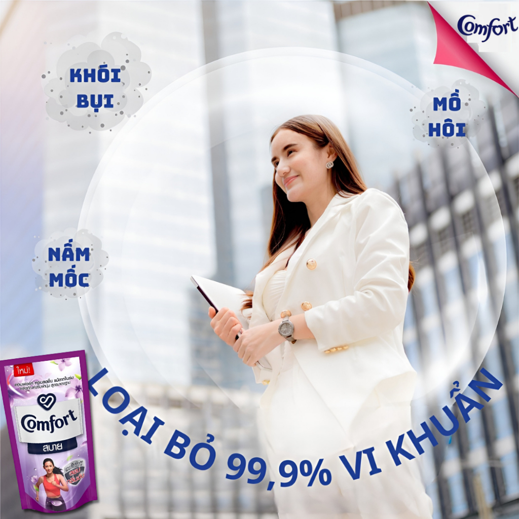 Nước Xả Vải Comfort Thái Lan Quần Áo Thơm Mát Lưu Hương Dài Lâu 500ml