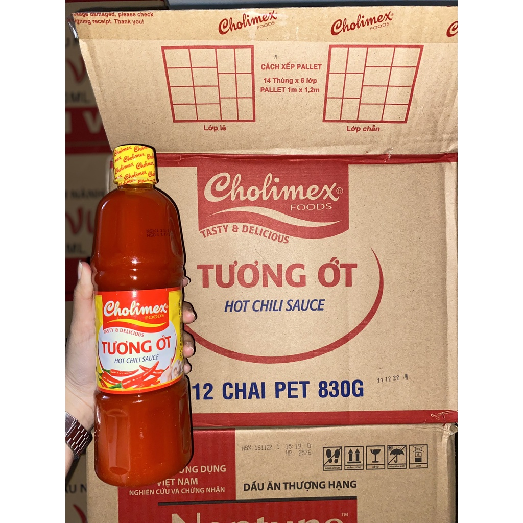 Tương ớt Cholimex chai PET 830g  - cholimex Hot Chili Sauce 830gr - tương đỏ ngon đậm đà