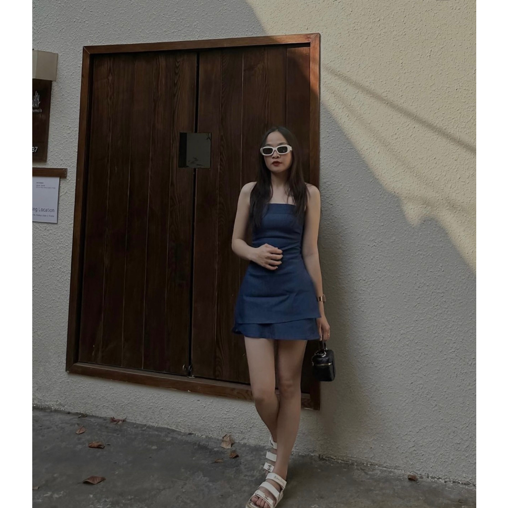 Set Áo Cup Ngưc Denim Cho Nữ, Phong Cách Trẻ Trung, Năng Động