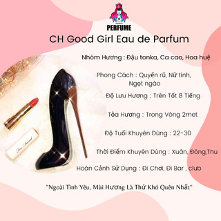 {Chính Hãng} Nước Hoa Nữ 𝗚𝗼𝗼𝗱 𝗚𝗶𝗿𝗹 𝗘𝗮𝘂 𝗱𝗲 𝗣𝗮𝗿𝗳𝘂𝗺