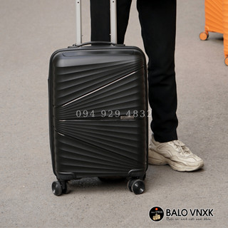 Vali nhựa 100% pp brothers 701 màu đen - size cabin 20"
