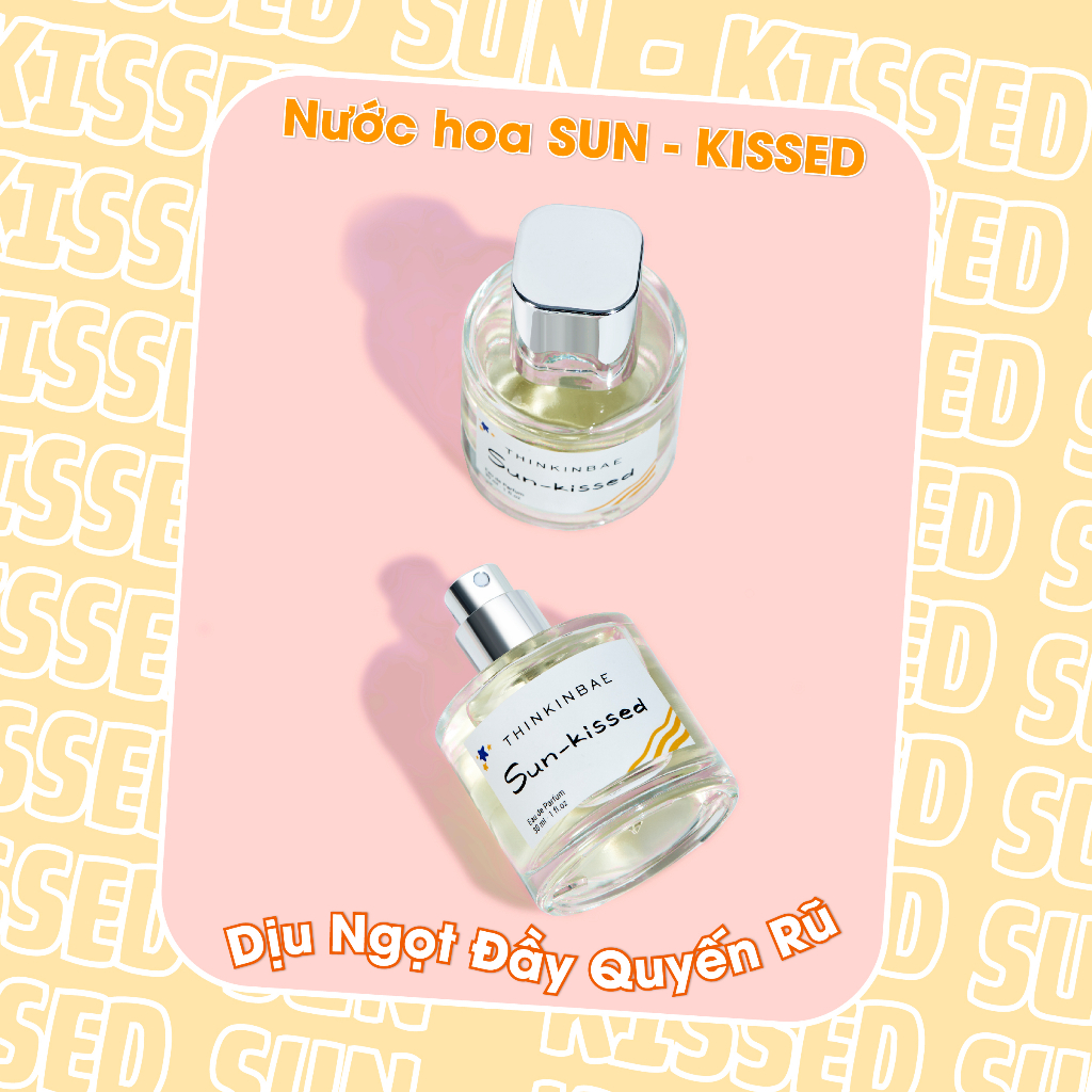 Nước hoa giá học sinh Unisex THINKINBAE Sun Kissed hương Hoa Nhài & Phong Lữ 30ml Mùi nhẹ nhàng lưu hương lâu 6h