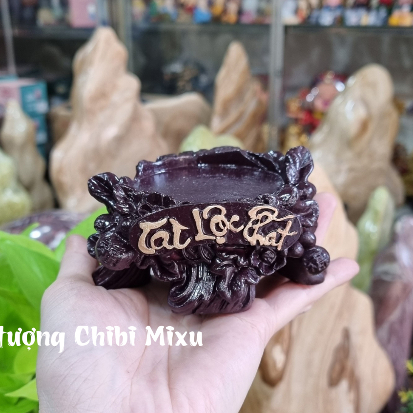 Chân đế 1 ô Tài Lộc Phát hình gốc cây trang trí