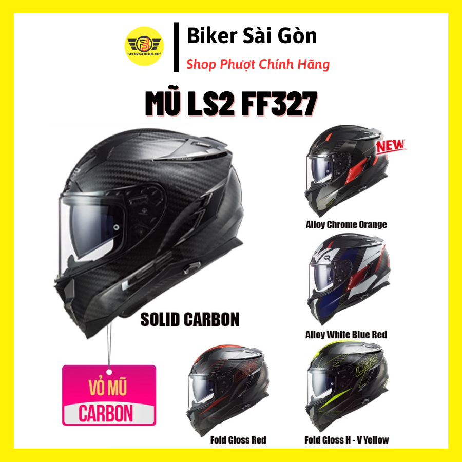 MŨ BẢO HIỂM FULLFACE LS2 FF327 CHALLENGER CARBON - Biker Sài Gòn